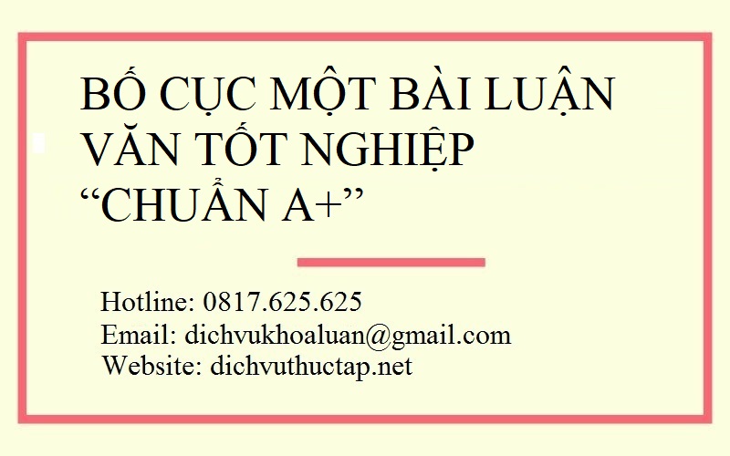Bố cục một bài luận văn tốt nghiệp chuẩn A+