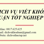 Bảng Giá Viết Khóa Luận Tốt Nghiệp Ở TPHCM Cam Kết Chất Lượng