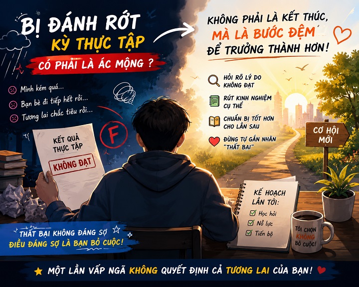 Bị đánh rớt kỳ thực tập có phải là “ác mộng” không?