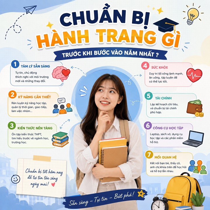 Chuẩn bị hành trang gì trước khi bước vào năm nhất ?