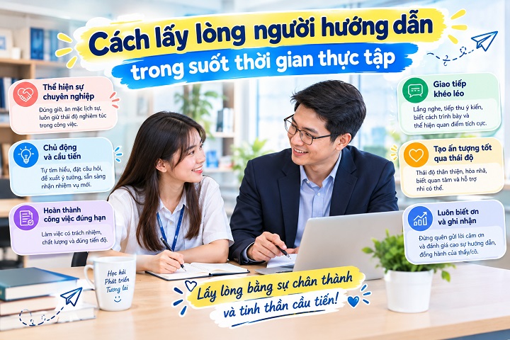 Cách lấy lòng người hướng dẫn trong suốt thời gian thực tập